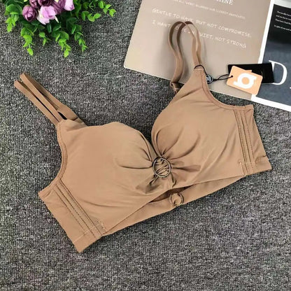 High Fashion Custom Pleated Girls Traceless Bra