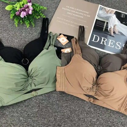 High Fashion Custom Pleated Girls Traceless Bra