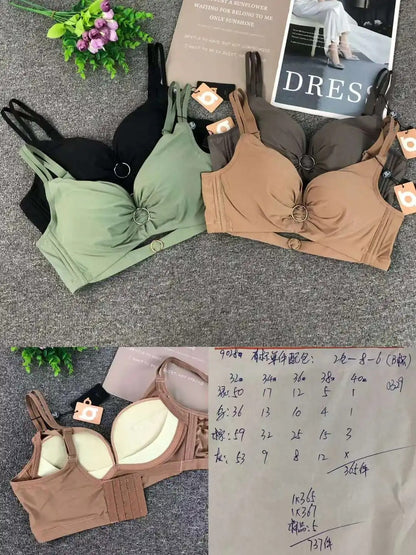 High Fashion Custom Pleated Girls Traceless Bra